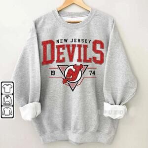 New Jersey Devils 1974, Crewneck New Jersey Devils Sweatshirt